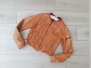 Bershka skórzana karmelowa kurtka 