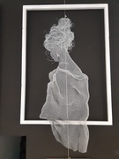 Rzeźba przestrzenna wire mesh obraz