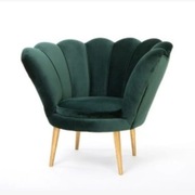 Fotel muszelka butelkowa zieleń