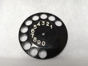 Ebonitowy krążek do tarczy telefonicznej