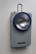 Latarka płaska Philips  z PRL -u . Sprawna - na płaską baterie R12