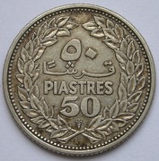 Liban 50 piastrów 1952 - srebro