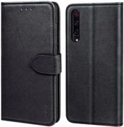 Etui zamykane Pokrowiec TesRank Wallet Case Portfel Czarny Xiaomi Mi 9 Nowe