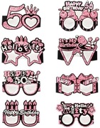 Zestaw 8 szt. papierowych okularów na 50 urodziny fotobudka rekwizyt nowy