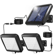 BENMA Lampy solarne do użytku na zewnątrz z czujnikiem ruchu, 2 sztuki lamp