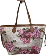 Louis Vuitton Neverfull MM Set Garden Pink and Silver