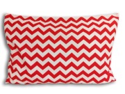 Poszewka bawełniana 40/60 cm. Wzór uniwersalny "Czerwony zygzak"