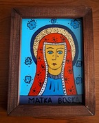 Matka Boska obraz ludowy 