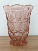 Wazon Art deco szkło rozalinowe