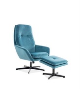 Fotel obrotowy Ford z podnóżkiem 