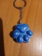 Kocia łapka. Brelok na klucze. Dodatek do torebki, plecaka. Srebrne dodatki