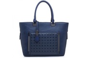 Torebka damska SHOPPER granatowa, duża