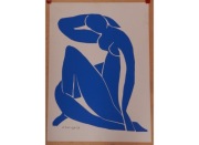 Henry Mattise (1896-1954) – Niebieski akt kobiecy sitodruk  60x45 cm 