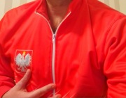 SWIATECZNA Sweter wielokolorowy okrągły r. L