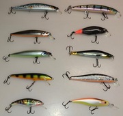Woblery Zestaw 10szt LuckyJohn StrikePro Pontoon21 Rapala Salmo Cormoran