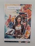 Kartka na Dzień Edukacji Narodowej dla nauczycielki rękodzieło 