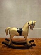 KOŃ KONIK NA BIEGUNKACH CZARNY, ZŁOTY JAK HOME&YOU