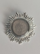 Broszka z oryginalną monetą 1 zł 1929 r. – rękodzieło, żywica, unikat