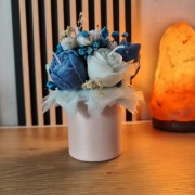 Świeca sojowa dekoracyjna – bukiet kwiatów  | ręcznie robiona | prezent