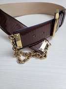 Escada pasek lakierowana skóra i złote łańcuchy  j nowy 