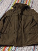 Khaki zielona kurtka ocieplana jesienna Gap S 