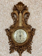 Wyjątkowy Barometr Pałacowy Złocony Francuski Patent 