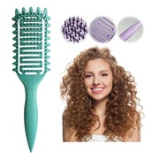 SZCZOTKA DO WŁOSÓW KRĘCONYCH STYLIZACJI LOKÓW UNIWERSALNA ZIELONA PREZENT