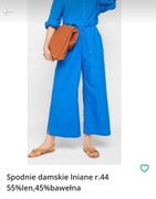 Spodnie damskie lniane r.44 55%len,45%bawełna