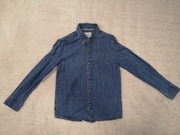 Niebieska granatowa elegancka koszula jeansowa Massimo Dutti 122 128 134