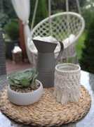 Lampion- świecznik makrama