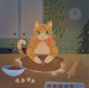 "Pierniczki" - pocztówka, grafika cyfrowa, format wydruku 14x14cm