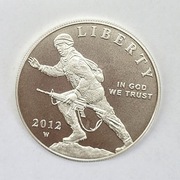 2012 W 1$ ŻOŁNIERZ PIECHOTY USA Ag MATT