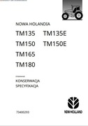 Instrukcja OBSŁUGI New Holland TM 135, TM 150, TM 165, TM 180 PL