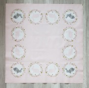 Obrus świąteczny wielkanocny różowy 84x84cm