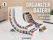 Praktyczny podajnik grawitacyjny na baterie AA i AAA | Druk 3D | Biały