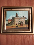 Obraz olejny na dykcie.tytuł,,Jarosław,, autor Józef Gołąb