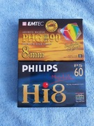 3 kasety Hi8 8mm NOWE Digital8 Philips Emtec Sony zafoliowane zestaw