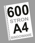 książka ksero A4 mono do 600 stron + bindowanie