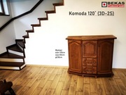 Stylowy Barek 120` Komoda (3D-2S)  Dąb Rustikalny Producent BEKAS Meble