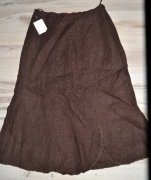 162^ autograf len 100% Lniana spódnica z podszewką 32/34