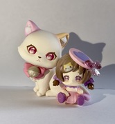 Japońska Rare Figurka Moni Cat Kitten Keeping You Company