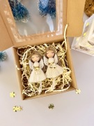 Anioł zawieszka na choinkę, aniołek bombka, anioł ze sznurka makrama   