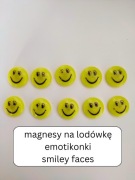 Magnesy Emotikony Emotki Smiley Face Buźki 10 sztuk zestaw komplet