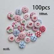 Guziki drewniane .100 szt. 15 mm.