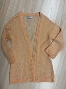 Śliczny morelowy kardigan 152 jak NOWY