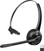 TECKNET Zestaw słuchawkowy Bluetooth z mikrofonem i adapterem USB