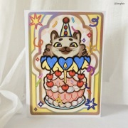 KARTKA OKOLICZNOŚCIOWA - Urodzinowa z Kotem