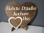 Serce na zdjęcie dzień babci i dziadka 