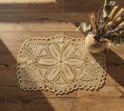 Serwetka owalna – kremowy unikat boho.