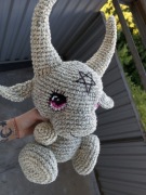 Maskotka na szydełku baby baphomet devil satan sabrina goth alternative 